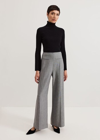 Phase Eight Dilly Pleat Detail Wide Leg Trousers Grey Australia | PL6951820